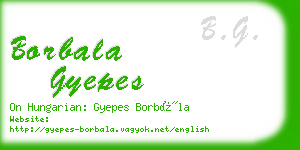 borbala gyepes business card